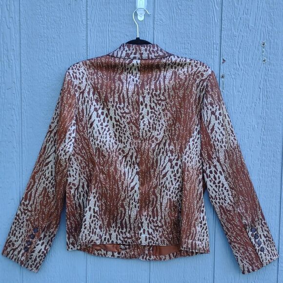 Dué Per Dué Animal Print Blazer Size 12 - Picture 2 of 11